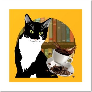 Life Is Better With Coffee Cats And Books Copyright TeAnne Posters and Art